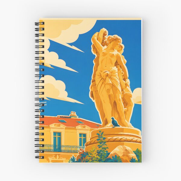 Item preview, Montpellier Place de la Comédie – Three Graces Retro Art Print designed and sold by White-Camel.