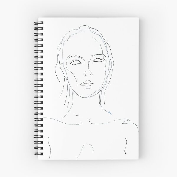 Aperçu de l'œuvre Visage — Estampe d'art minimaliste au trait créée et vendue par essentialink.