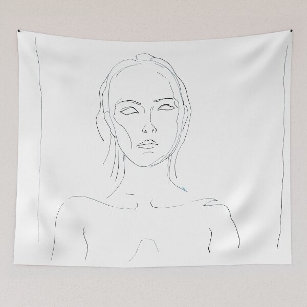 Item preview, Face — Minimal Line Drawing Art Print designed and sold by essentialink.
