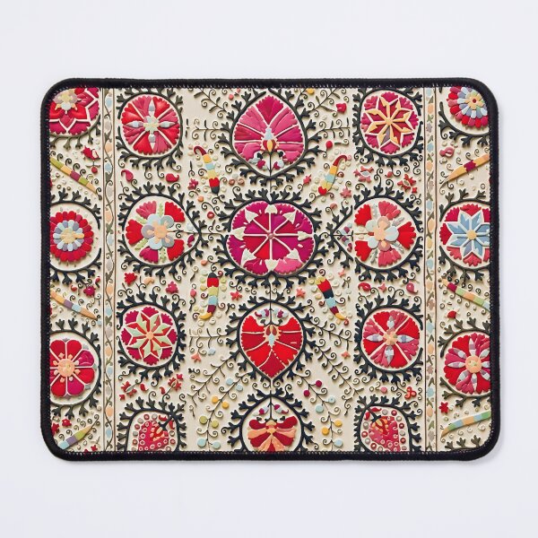 Item preview, Vintage Uzbekistan Suzani Floral Pattern designed and sold by Vicky Brago-Mitchell®.