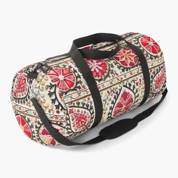 Item preview, Vintage Uzbekistan Suzani Floral Pattern designed and sold by Vicky Brago-Mitchell®.