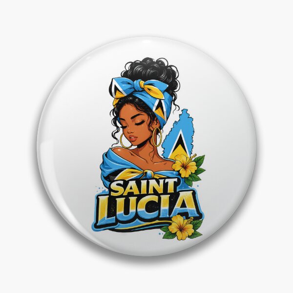 Item preview, St Lucian Messy Bun Saint Lucia Flag Messy Hair designed and sold by scicilysimonee.