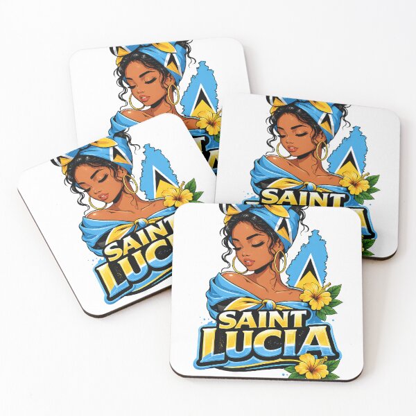 Item preview, St Lucian Messy Bun Saint Lucia Flag Messy Hair designed and sold by scicilysimonee.
