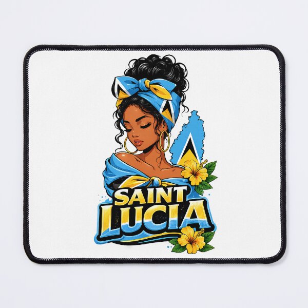 Item preview, St Lucian Messy Bun Saint Lucia Flag Messy Hair designed and sold by scicilysimonee.