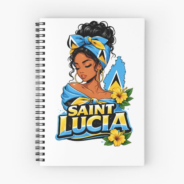 Item preview, St Lucian Messy Bun Saint Lucia Flag Messy Hair designed and sold by scicilysimonee.
