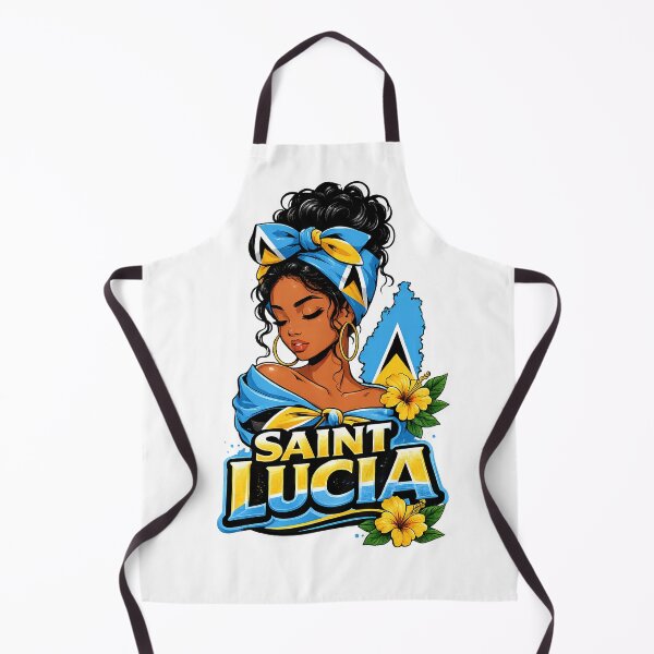Item preview, St Lucian Messy Bun Saint Lucia Flag Messy Hair designed and sold by scicilysimonee.