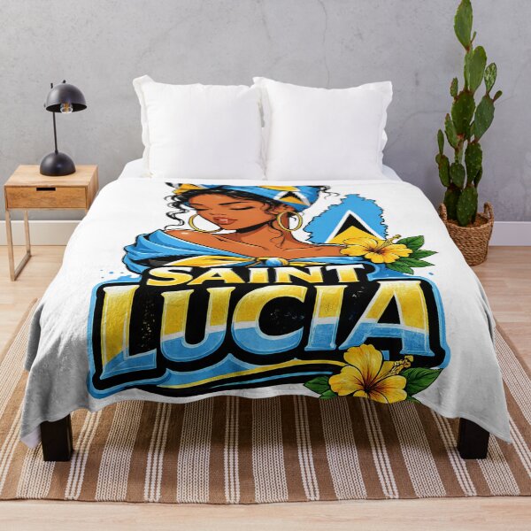Item preview, St Lucian Messy Bun Saint Lucia Flag Messy Hair designed and sold by scicilysimonee.