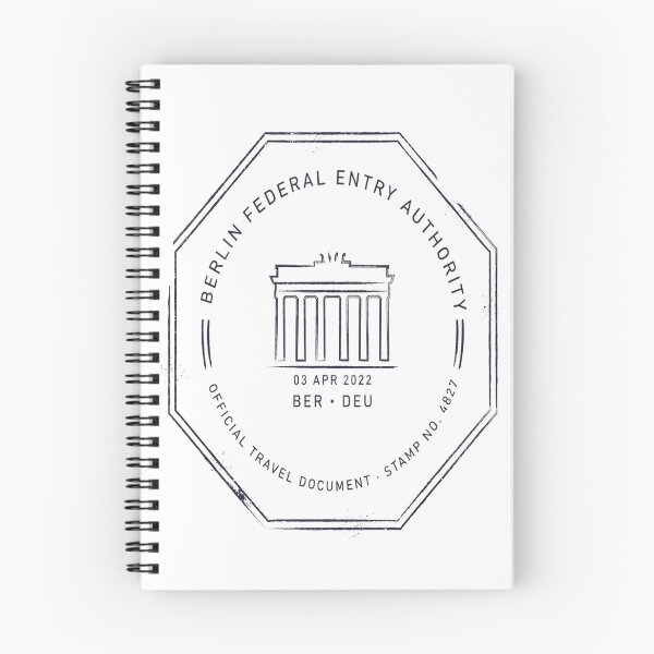 Item preview, Berlin Mid‑Century Passport Stamp Retro Travel Sticker designed and sold by stickercuffs.
