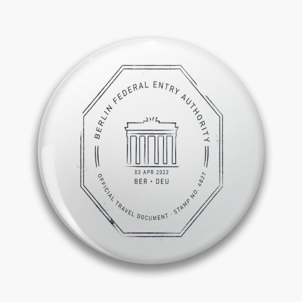 Item preview, Berlin Mid‑Century Passport Stamp Retro Travel Sticker designed and sold by stickercuffs.