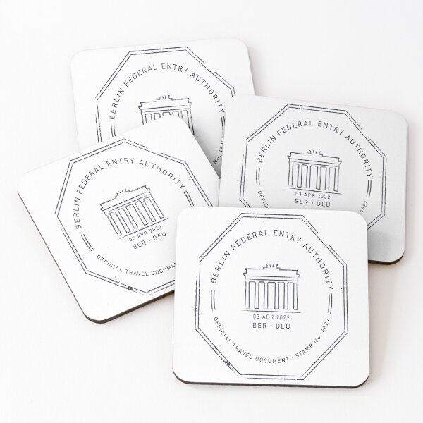 Item preview, Berlin Mid‑Century Passport Stamp Retro Travel Sticker designed and sold by stickercuffs.