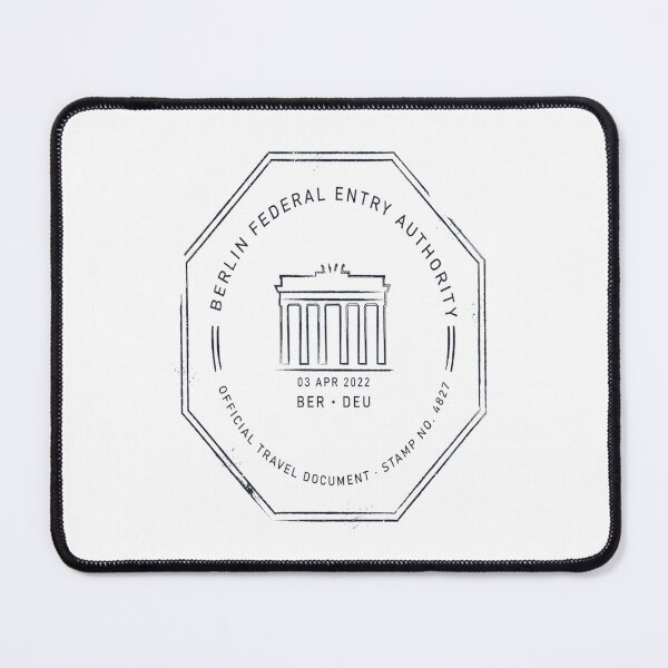 Item preview, Berlin Mid‑Century Passport Stamp Retro Travel Sticker designed and sold by stickercuffs.