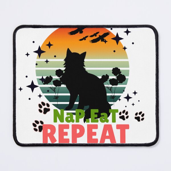 Item preview, Eat Sleep Cat Repeat Vintage Cat Lover Design designed and sold by vibecraft_studio2.