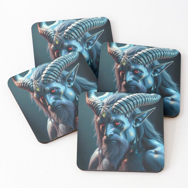 Item preview, A blue Satyr designed and sold by Amazing Fantasy Art.