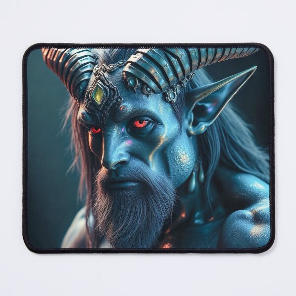 Item preview, A blue Satyr designed and sold by Amazing Fantasy Art.