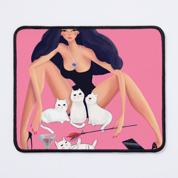 Item preview, Сat Lady Goals-Stylish Independent Woman with Cats Art designed and sold by ArtbyLanaN.