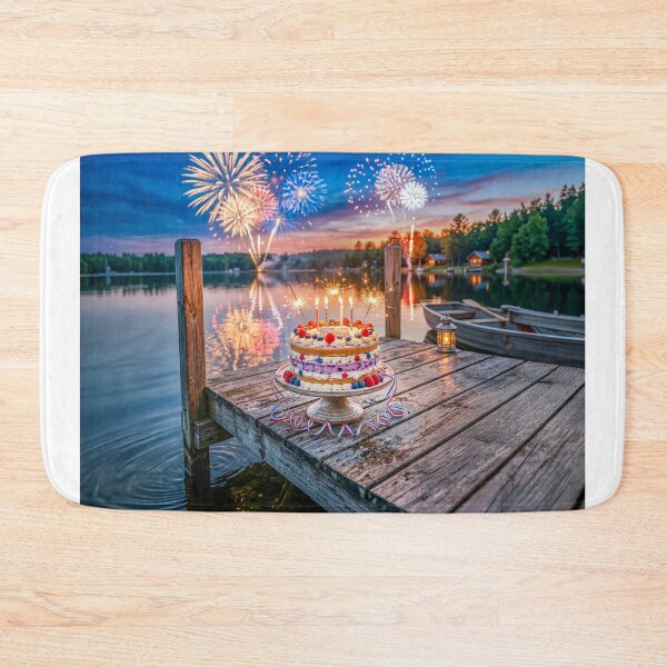 Item preview, July 4 Cake With Fireworks designed and sold by Home Decor Art.