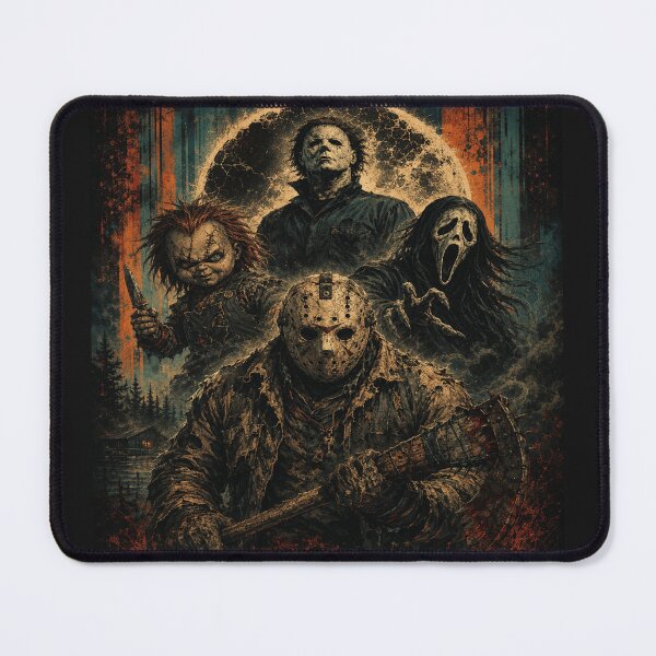 Item preview, Vintage Slasher Roster Horror Poster designed and sold by POD DYNASTY.