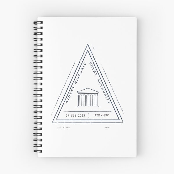 Item preview, Athens Mid‑Century Passport Stamp Retro Travel Sticker designed and sold by stickercuffs.
