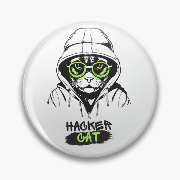 Item preview, Hacker Cat - Cyberpunk Coding Kitten Neon Matrix Art designed and sold by THE_OPULENCE.