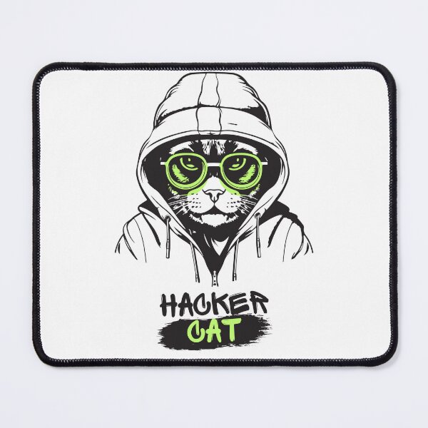 Item preview, Hacker Cat - Cyberpunk Coding Kitten Neon Matrix Art designed and sold by THE_OPULENCE.