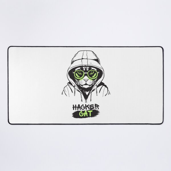 Item preview, Hacker Cat - Cyberpunk Coding Kitten Neon Matrix Art designed and sold by THE_OPULENCE.