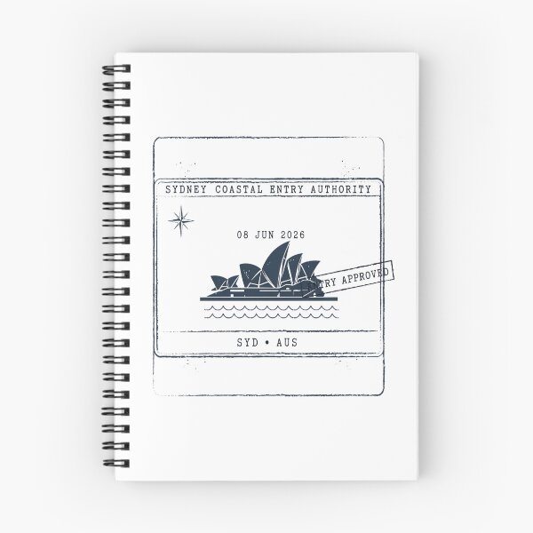Item preview, Sydney Mid‑Century Passport Stamp Retro Travel Sticker designed and sold by stickercuffs.