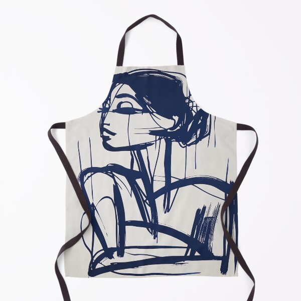 Item preview, Burmese woman - Blue Abstract Art designed and sold by shadow-bloom.