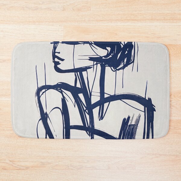 Item preview, Burmese woman - Blue Abstract Art designed and sold by shadow-bloom.