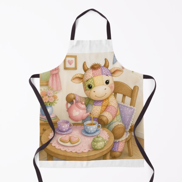 Item preview, Cuter Patchwork Cow Tea Party designed and sold by Shelley Loewnau-Jones Studio.