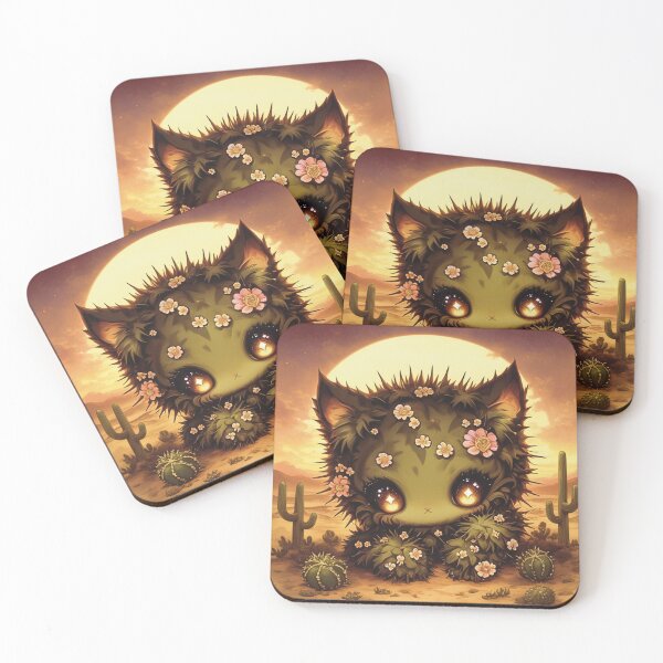 Item preview, Cute Cactus Cat Cryptid Sticker | American Folklore Desert Cat Art designed and sold by InkAndGloom.