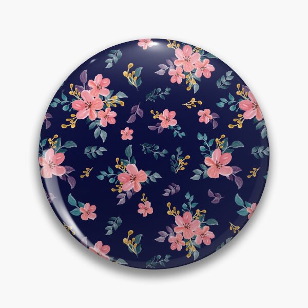 Item preview, Elegant Watercolor navy blue Floral Pattern Seamless Botanical Flower Design designed and sold by abdallatigle.
