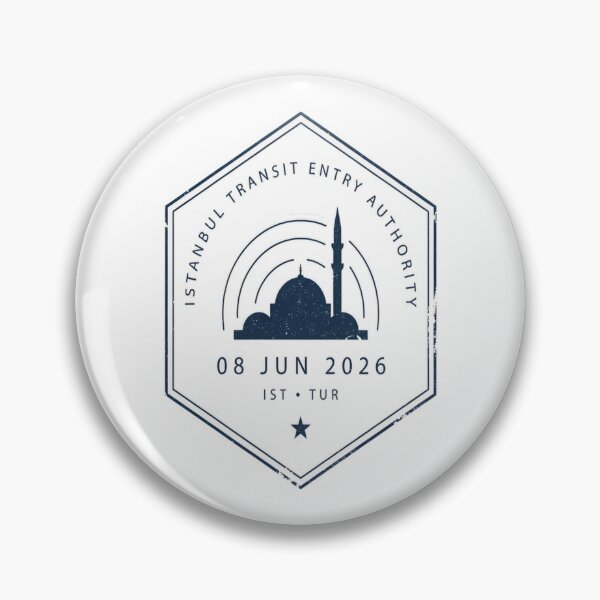 Item preview, Istanbul Mid‑Century Passport Stamp Retro Travel Sticker designed and sold by stickercuffs.