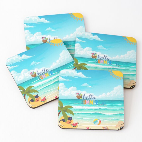 Item preview, Cute Hello Summer Beach Cartoon Design designed and sold by Tamawy.