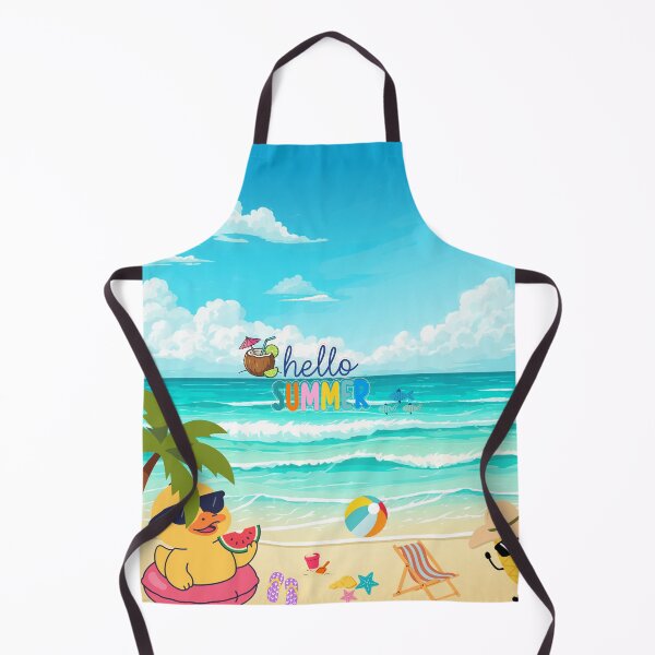 Item preview, Cute Hello Summer Beach Cartoon Design designed and sold by Tamawy.