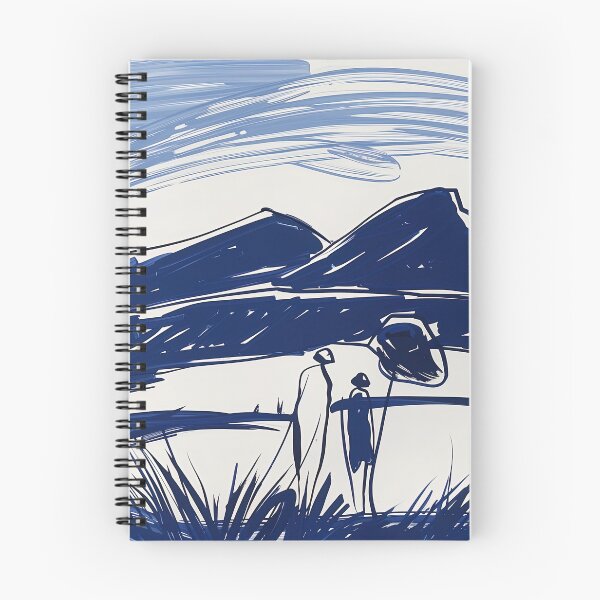 Item preview, Burundi landscape - Blue Abstract Art designed and sold by shadow-bloom.