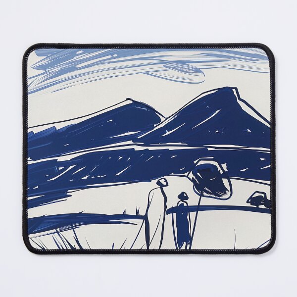 Item preview, Burundi landscape - Blue Abstract Art designed and sold by shadow-bloom.