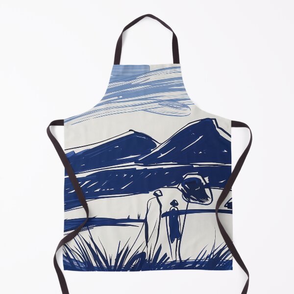 Item preview, Burundi landscape - Blue Abstract Art designed and sold by shadow-bloom.