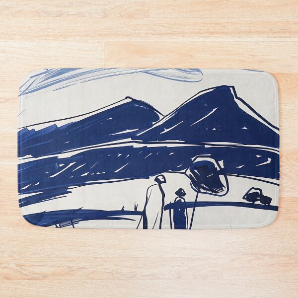Item preview, Burundi landscape - Blue Abstract Art designed and sold by shadow-bloom.