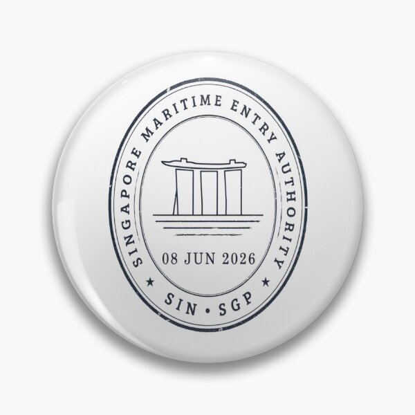 Item preview, Singapore Mid‑Century Passport Stamp Retro Travel Sticker designed and sold by stickercuffs.