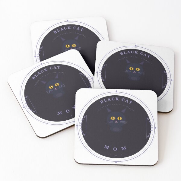 Item preview, Black Cat Mom — Vintage Circular Seal Sticker T-Shirt | Cat Mom Gift Moody Aesthetic designed and sold by Mega-Shopping.