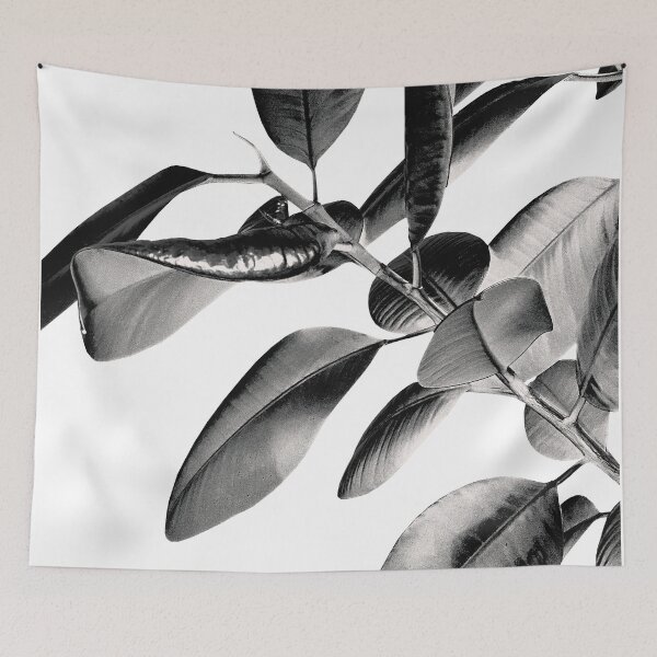 Item preview, Ficus Elastica Black Gray White Vibes #1 #foliage #decor #art  designed and sold by Anita's & Bella's Art.