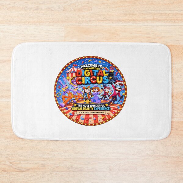 Item preview, the amazing Digital Circus Carnival Art | Fun Cartoon Circus Characters Sticker designed and sold by Art Wave Studio.
