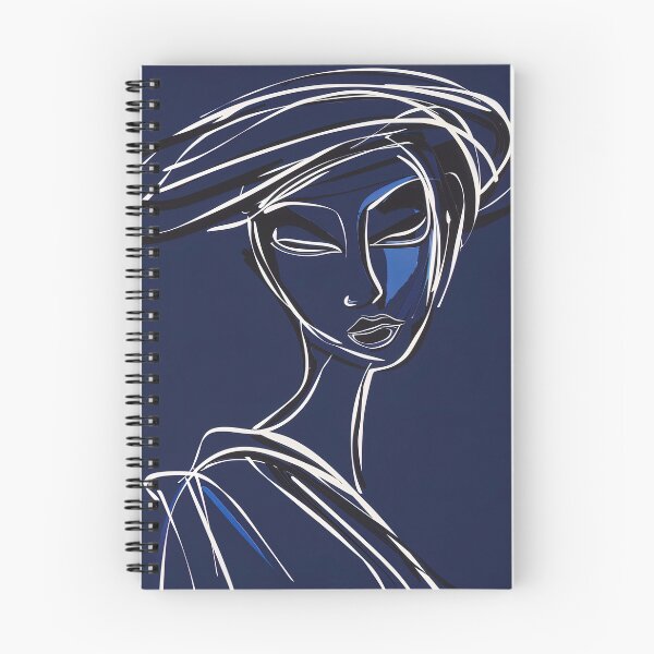 Item preview, Burundian woman - Blue Abstract Art designed and sold by shadow-bloom.