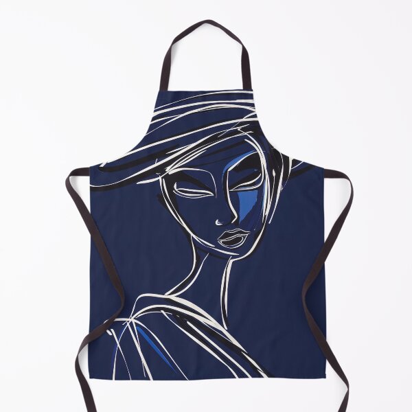 Item preview, Burundian woman - Blue Abstract Art designed and sold by shadow-bloom.