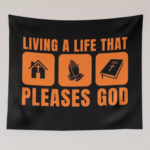 Item preview, Living a Life That Pleases God - Christian Faith - Orange Design designed and sold by MoriaStore.