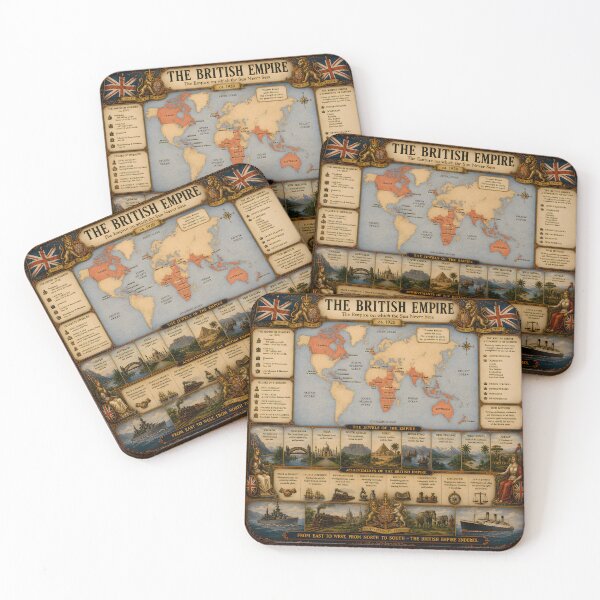 Item preview, The British Empire Map Poster – The Empire on Which the Sun Never Sets | Vintage World Map | Imperial History Wall Art designed and sold by RockyLambda.