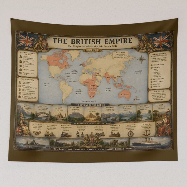 Artikelvorschau, The British Empire Map Poster – The Empire on Which the Sun Never Sets | Vintage World Map | Imperial History Wall Art entworfen und verkauft von RockyLambda.