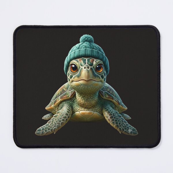 Item preview, Cute Baby Sea Turtle in Green Knit Beanie Hat designed and sold by Utopian-Magic.