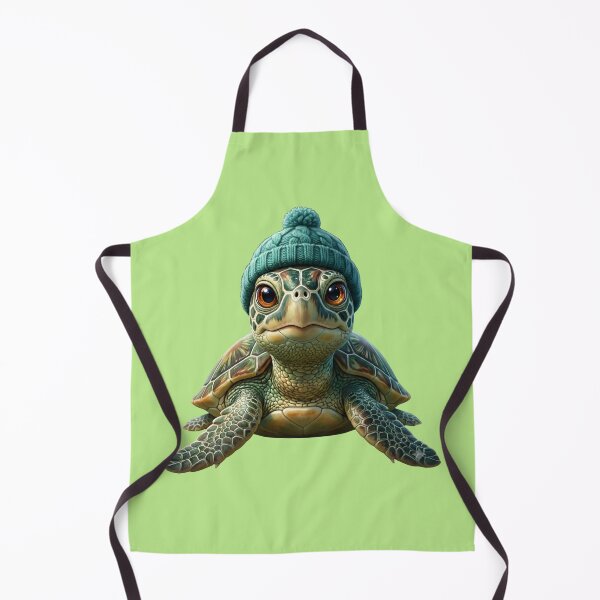 Item preview, Cute Baby Sea Turtle in Green Knit Beanie Hat designed and sold by Utopian-Magic.