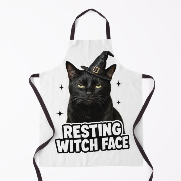 Item preview, Resting Witch Face Funny Black Cat Halloween Meme designed and sold by MoodyMeows.